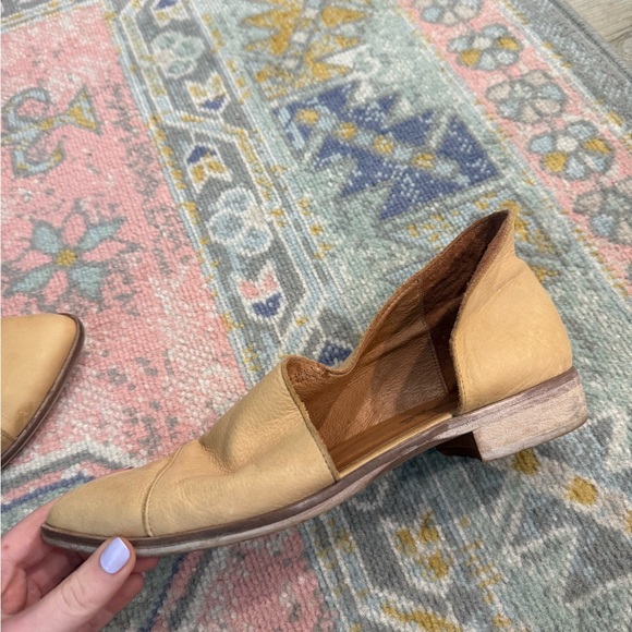 Free People Royale Flats Nude Natural Leather Cut Out - Picture 3 of 7